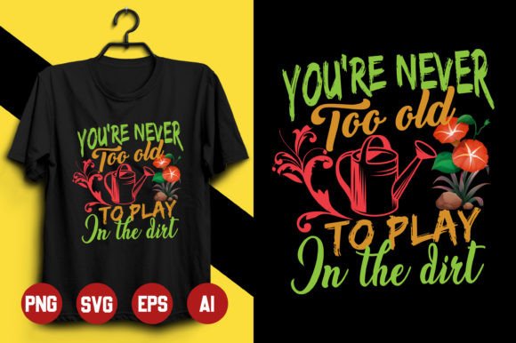 A Gardener's Playful T-Shirt Design for the Embroidery Artisan
