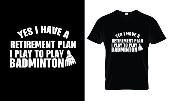 A Retiree’s Badminton Shirt as a Bold Graphic for Print Templates
