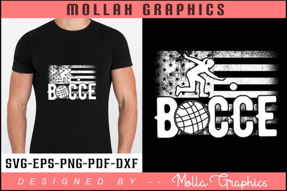 Bocce Typography Graphics for Print Templates and T-Shirts