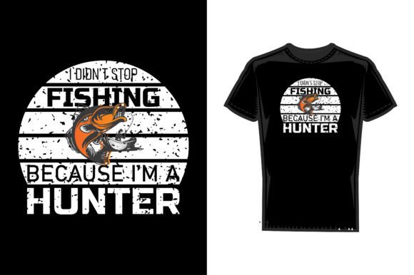 Fishing Hunter Design: A Graphic Asset for Print Templates