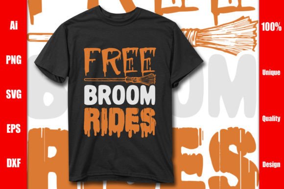 Free Broom Rides Design: A Graphics Gem for Print Templates