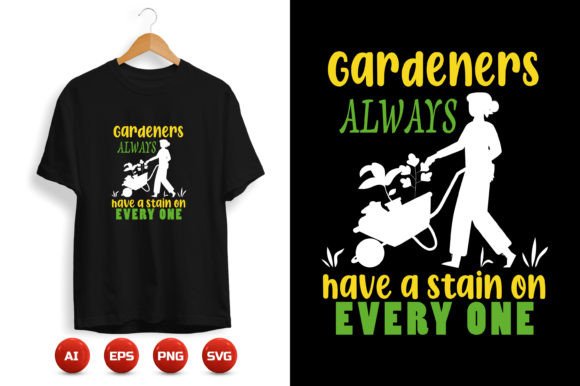 Gardening T-shirt Design 18: A Versatile Graphics Asset for Print Templates