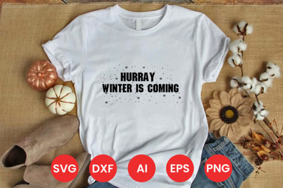 HURRAY WINTER is COMING Graphics for Print Templates