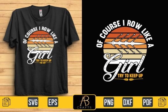 Rowing Retro T Shirt Design: A Versatile Graphic for Print Templates