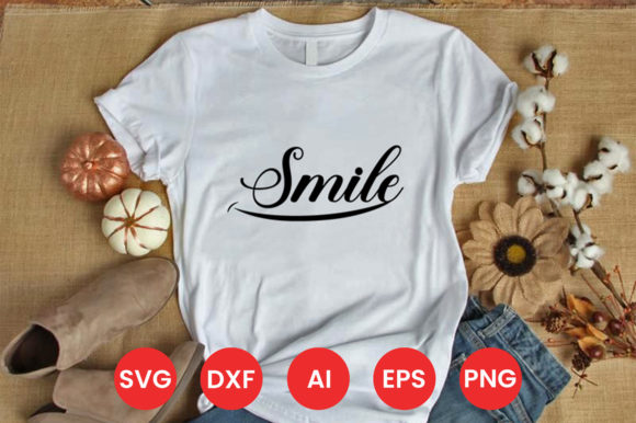 SMILE SVG T-Shirt Design: A Graphics Asset for Print Templates
