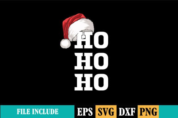 The Ho Ho Ho T-shirt: A Festive Graphic for Branding & Print Templates